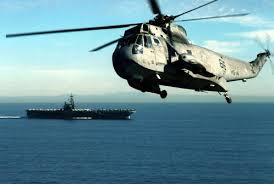 HS-14 SH-3H Sea King helicopters aboard USS Ranger