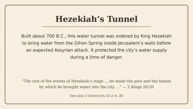 Hezekiah’s Tunnel explanation